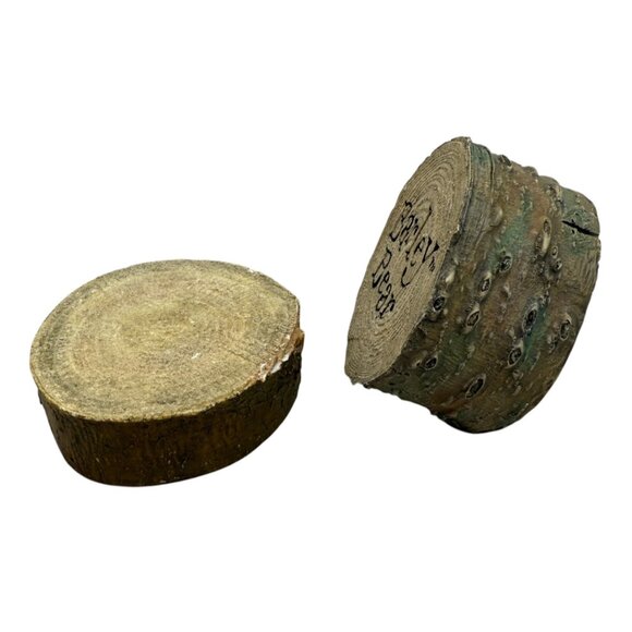 Vtg Wildlife Figurine Display Prop Barley Bear Grizzly Log Ceramic Cabin Rustic - Picture 11 of 11